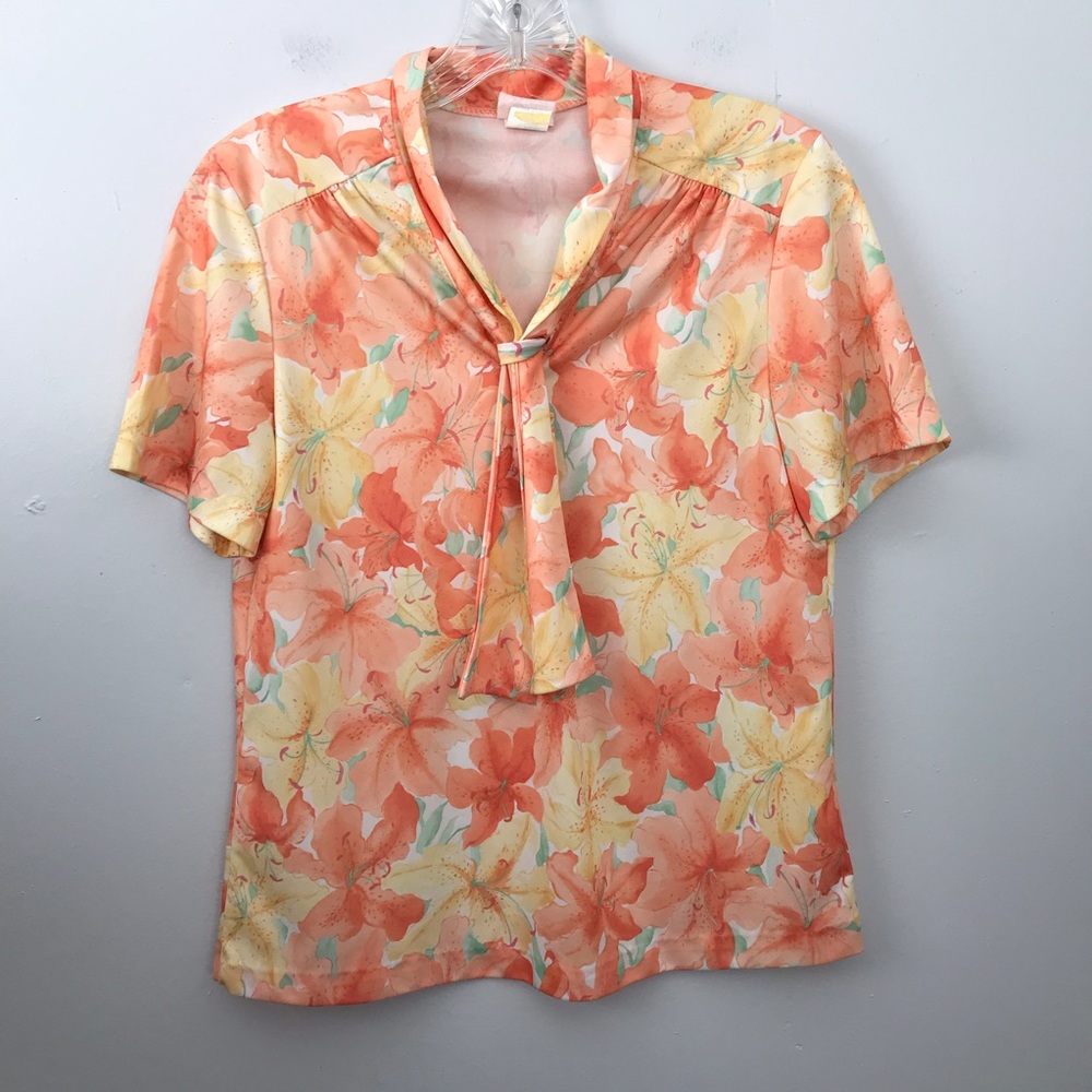 Vintage Floral Top Polyester